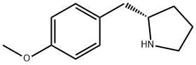 (2S)-2α-(4-メトキシベンジル)ピロリジン 化学構造式