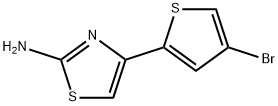 4-(4-溴噻吩-2-基)噻唑-2-胺,81216-89-9,结构式