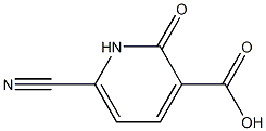 6-cyano-1,2-dihydro-2-oxo-3-pyridinecarboxylic acid 化学構造式