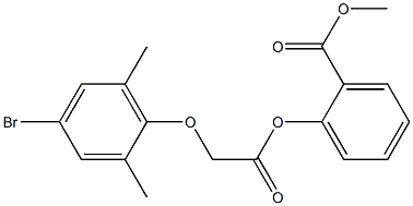 methyl 2-{[2-(4-bromo-2,6-dimethylphenoxy)acetyl]oxy}benzoate Structure