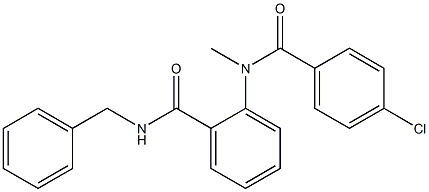 N-benzyl-2-[(4-chlorobenzoyl)(methyl)amino]benzamide Structure