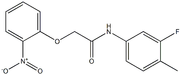 N-(3-fluoro-4-methylphenyl)-2-(2-nitrophenoxy)acetamide Structure