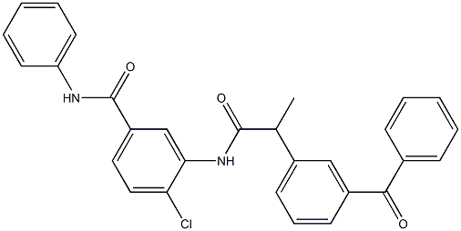 3-{[2-(3-benzoylphenyl)propanoyl]amino}-4-chloro-N-phenylbenzamide,825603-92-7,结构式