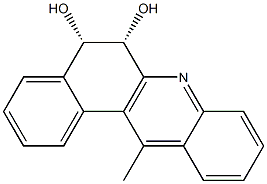 cis-5,6-dihydro-5,6-dihydroxy-12-methylbenz(a)acridine Struktur