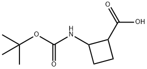 2-((tert-butoxycarbonyl)amino)cyclobutane-1-carboxylic acid Structure