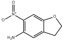 6-Nitro-2,3-Dihydrobenzofuran-5-Amine 化学構造式