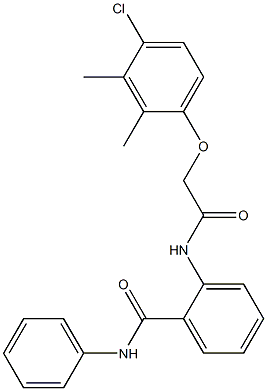 2-{[2-(4-chloro-2,3-dimethylphenoxy)acetyl]amino}-N-phenylbenzamide Struktur