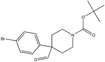 tert-butyl 4-(4-bromophenyl)-4-formylpiperidine-1-carboxylate Structure