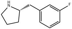 (2S)-2-[(3-Fluorophenyl)methyl]-pyrrolidine 化学構造式