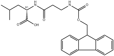 (2S)-2-[3-({[(9H-fluoren-9-yl)methoxy]carbonyl}amino)propanamido]-4-methylpentanoic acid Structure