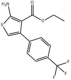 ethyl 2-amino-4-[4-(trifluoromethyl)phenyl]thiophene-3-carboxylate 结构式