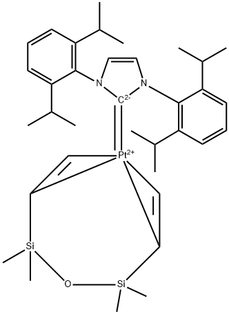 849830-54-2 [1,3-bis(2,6-diisopropyl phenyl)imidazol-2-ylidene][1,3-divinyl-1,1,3,3-tetramethyl disiloxane]platinum(0)