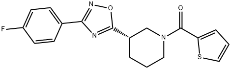 [(3S)-3-[3-(4-Fluorophenyl)-1,2,4-oxadiazol-5-yl]-1-piperidinyl]-2-thienylmethanone|