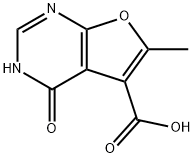 6-甲基-4-氧代-3H,4H-呋喃[2,3-D]嘧啶-5-羧酸,852399-94-1,结构式