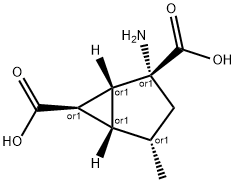 (1S,2S,4R,5R,6S)-2-Amino-4-methylbicyclo[3.1.0]hexane-2,6-dicarboxylicacid Structure