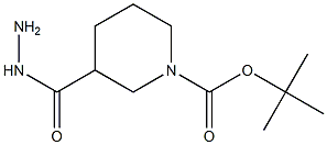 TERT-BUTYL 3-(HYDRAZINECARBONYL)PIPERIDINE-1-CARBOXYLATE, 859154-32-8, 结构式