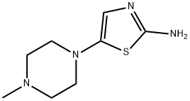 2-Amino-5-(N-methylpiperazin-1-yl)thiazole 化学構造式