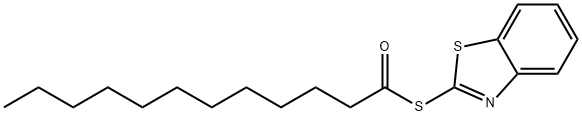 S-(2-benzothiazolyl) dodecanethioate Struktur