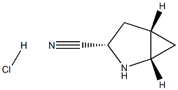 (1S,3S,5S)-2-azabicyclo[3.1.0]hexane-3-carbonitrile hydrochloride Struktur
