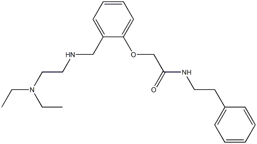 2-[2-({[2-(diethylamino)ethyl]amino}methyl)phenoxy]-N-(2-phenylethyl)acetamide Structure