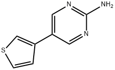 5-(噻吩-3-基)嘧啶-2-胺 结构式