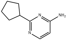 4-Amino-2-(cyclopentyl)pyrimidine 化学構造式