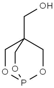 2,6,7-Trioxa-1-phosphabicyclo[2.2.2]octane-4-methanol 化学構造式