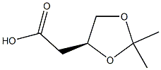(S)-2-(2,2-dimethyl-1,3-dioxolan-4-yl)acetic acid 化学構造式