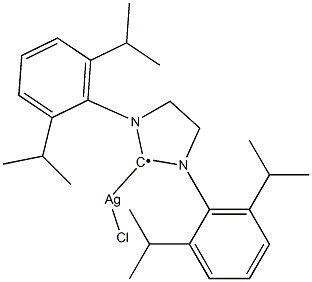 Silver, [1,3-bis[2,6-bis(1-methylethyl)phenyl]-2-imidazolidinylidene]chloro-,873297-20-2,结构式