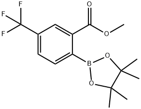 Methyl 2-(4,4,5,5-tetramethyl-1,3,2-dioxaborolan-2-yl)-5-(trifluoromethyl)benzoate Structure