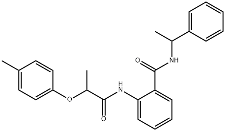 2-{[2-(4-methylphenoxy)propanoyl]amino}-N-(1-phenylethyl)benzamide Struktur
