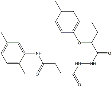 N-(2,5-dimethylphenyl)-4-{2-[2-(4-methylphenoxy)butanoyl]hydrazino}-4-oxobutanamide 结构式