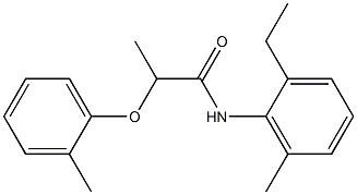 N-(2-ethyl-6-methylphenyl)-2-(2-methylphenoxy)propanamide 化学構造式