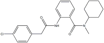 2-{[2-(4-chlorophenyl)acetyl]amino}-N-cyclohexyl-N-methylbenzamide,875190-10-6,结构式