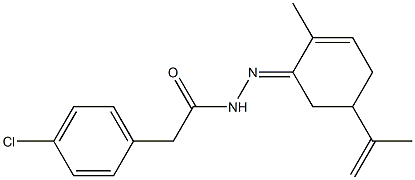 2-(4-chlorophenyl)-N'-(5-isopropenyl-2-methyl-2-cyclohexen-1-ylidene)acetohydrazide Structure