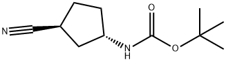 tert-butyl ((1S,3S)-3-cyanocyclopentyl)carbamate Structure