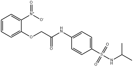 N-{4-[(isopropylamino)sulfonyl]phenyl}-2-(2-nitrophenoxy)acetamide Structure