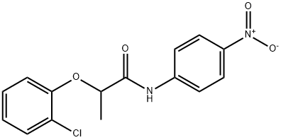 2-(2-chlorophenoxy)-N-(4-nitrophenyl)propanamide 化学構造式