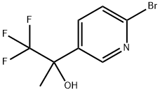 2-(6-溴-3-吡啶基)-1,1,1-三氟-2-丙醇,879487-92-0,结构式