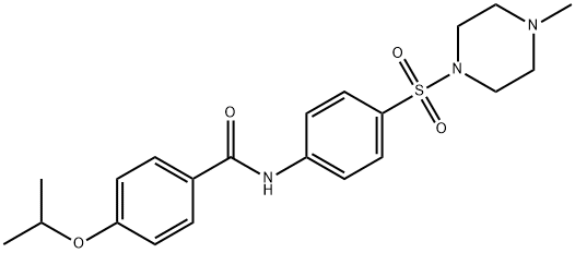 4-isopropoxy-N-{4-[(4-methyl-1-piperazinyl)sulfonyl]phenyl}benzamide,879917-29-0,结构式