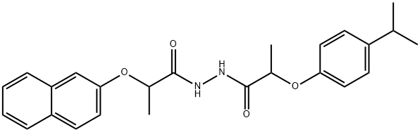 2-(4-isopropylphenoxy)-N'-[2-(2-naphthyloxy)propanoyl]propanohydrazide Struktur