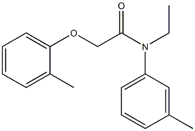 N-ethyl-2-(2-methylphenoxy)-N-(3-methylphenyl)acetamide 化学構造式