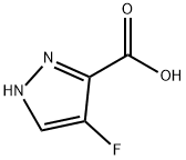 4-fluoro-1H-pyrazole-3-carboxylic acid 结构式
