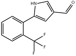 5-[2-(Trifluoromethyl)phenyl]-1H-pyrrole-3-carbaldehyde Structure