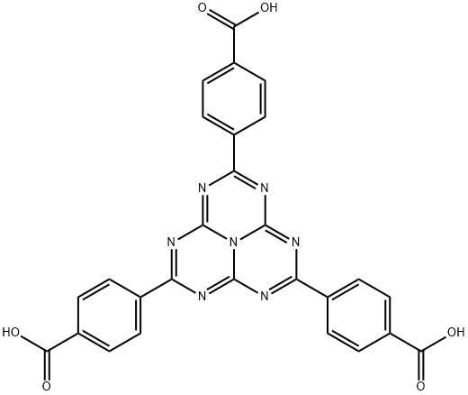 2,5,8-トリス(4-カルボキシフェニル)-1,3,4,6,7,9,9b-ヘプタアザフェナレン 化学構造式