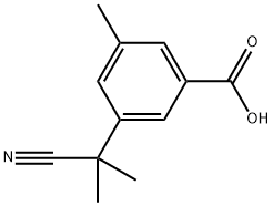 3-(1-氰基-1-甲基乙基)-5-甲基苯甲酸 结构式