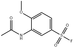 Benzenesulfonyl fluoride, 3-(acetylamino)-4-methoxy- 化学構造式