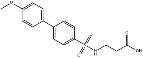 N-(4'-甲氧基-4-联苯基磺酰基)-Β-丙氨酸,885269-51-2,结构式