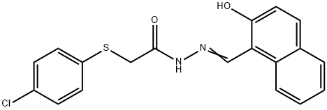 2-[(4-chlorophenyl)sulfanyl]-N'-[(2-hydroxy-1-naphthyl)methylene]acetohydrazide|