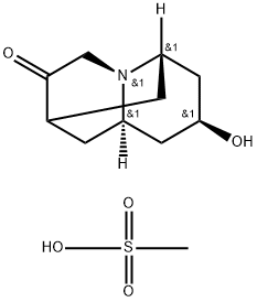 Endo-hexahydro-8-hydroxy-2,6-methano-2H-quinolizin-3(4H)-one mesylate Structure